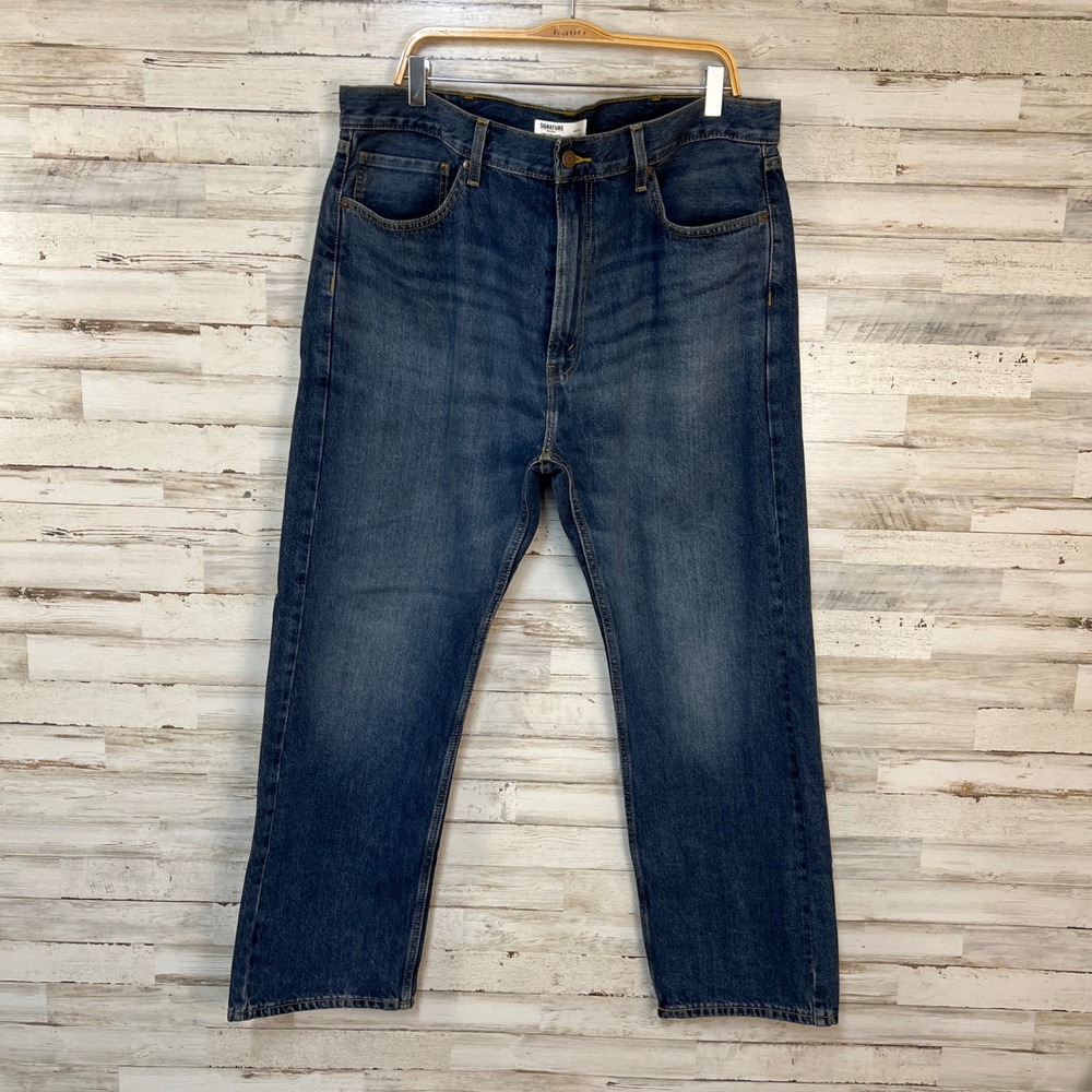 Signature by Levi Strauss Jeans Mens 40x30 Blue Denim Medium Wash Regular Fit